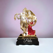 Load image into Gallery viewer, MATKI RK 612 RADHA KRISHNA MATKA STATUE ON WOODEN BASE