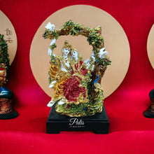 Load image into Gallery viewer, SMALL JHULA RK 601 RADHA KRISHNA CRADDLE STATUE ON WOODEN BASE