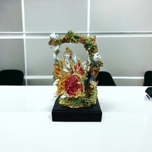 Load image into Gallery viewer, SMALL JHULA RK 601 RADHA KRISHNA CRADDLE STATUE ON WOODEN BASE