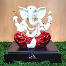 Load image into Gallery viewer, PLAIN LORD GANESHA 422 STATUE ON WOODEN BASE