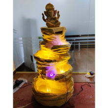 Load image into Gallery viewer, Spiral Ganesha Fountain Sand Stone