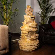Load image into Gallery viewer, Spiral Ganesha Fountain Sand Stone