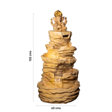 Load image into Gallery viewer, Spiral Ganesha Fountain Sand Stone