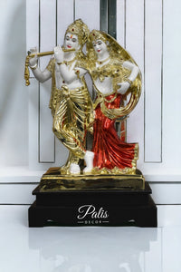 MATKI RK 612 RADHA KRISHNA MATKA STATUE ON WOODEN BASE